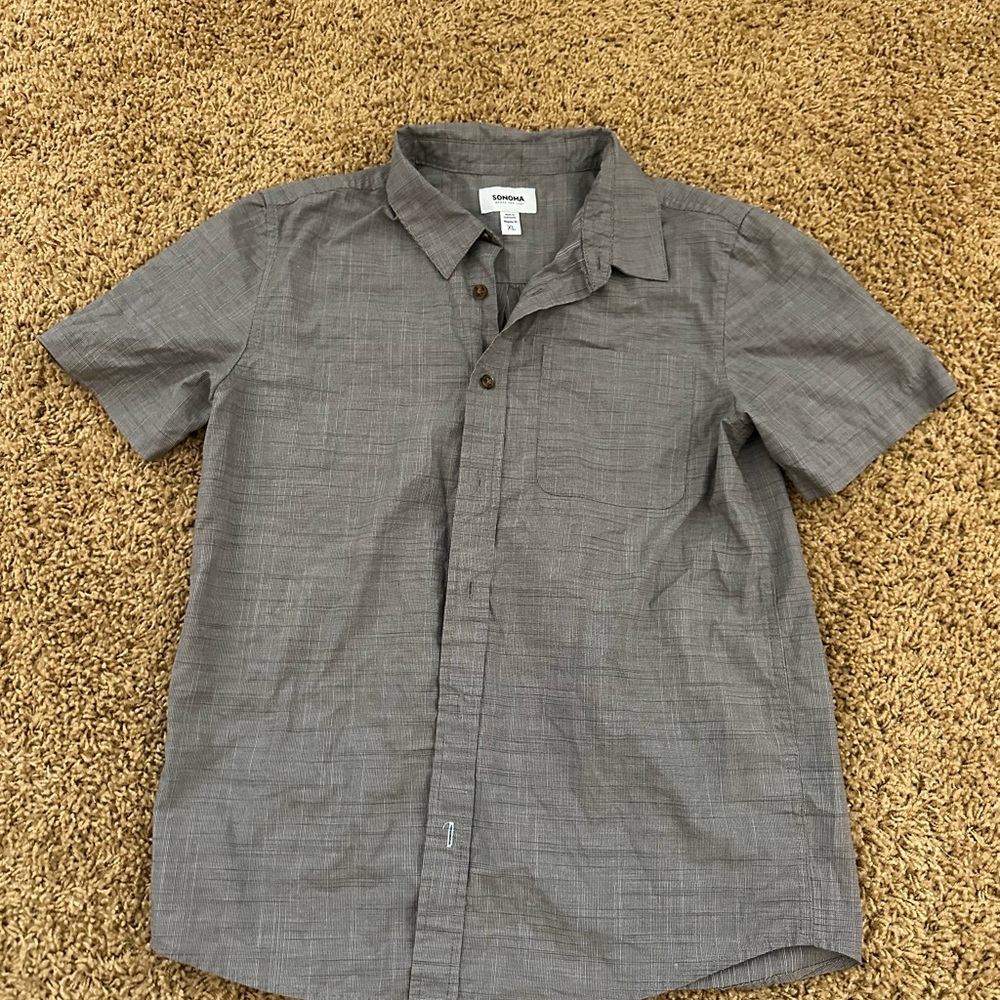 Sonoma Boys Casual Gray Button Down Shirt